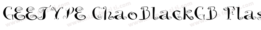 GEETYPE ChaoBlackGB Flash Super字体转换